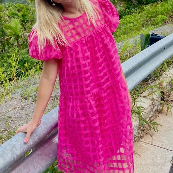 English factory Hot Pink Dress - Picture 3 of 6